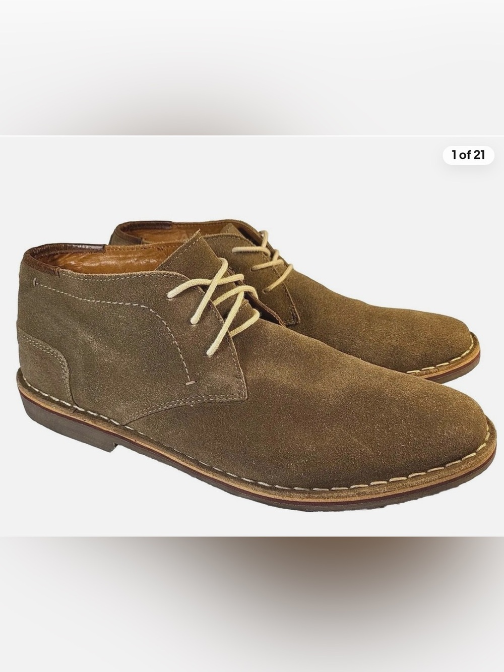 Kenneth Cole Unlisted  Chukka Boot Brown Suede Lace-Up Shoe Size 10.5